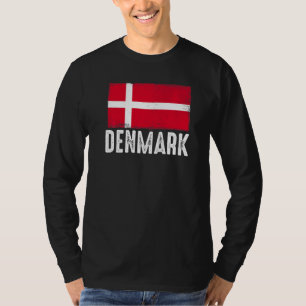 Denemarken Vlag Deense Voetbalploeg Voetbal Voetba T-shirt
