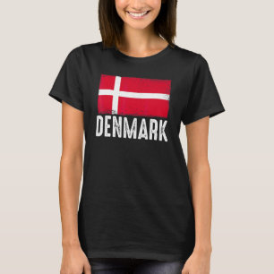 Denemarken Vlag Deense Voetbalploeg Voetbal Voetba T-shirt