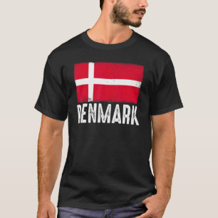 Denemarken Vlag Deense Voetbalploeg Voetbal Voetba T-shirt