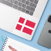 Denemarken vlag Denemarken Patriottisch Sticker (Laptop met iPhone)