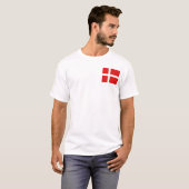Denemarken Vlag en kaart T-Shirt (Voorkant volledig)