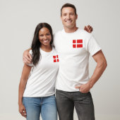Denemarken Vlag en kaart T-Shirt (Unisex)