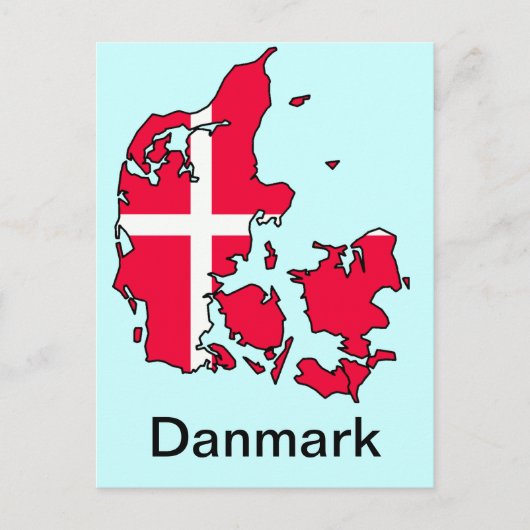denemarken vlag - kaart (Voorkant)