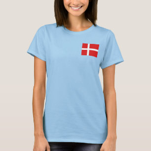 Denemarken vlag + kaart T-Shirt