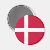 Denemarken Vlag Magnet Magneet (Voorkant / Achterkant)