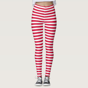 Denemarken vlag strepen land kleur patroon rood wi leggings