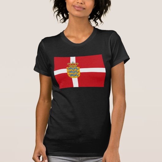 Denemarken Vlag w COA T-shirt (Voorkant)