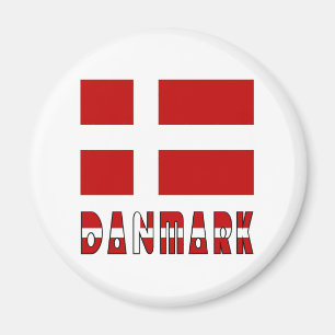 Denemarken Vlag & Woord CC Magneet