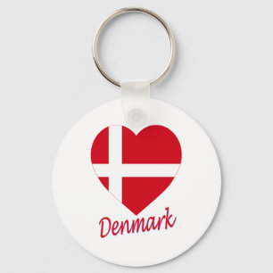 Denemarken Vlaggenhart Sleutelhanger