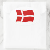 Denemarken Vlagsticker Ovale Sticker (Tas)