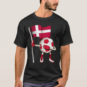 Denemarken Voetbal Jersey Deense vlag Football Dab T-shirt