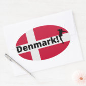 Denemarken voetbal ovale sticker (Envelop)