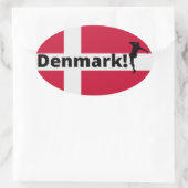 Denemarken voetbal ovale sticker (Tas)