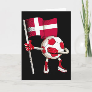 Denemarken Voetbalshirt Deense Vlag Voetbal Dab Gr Kaart