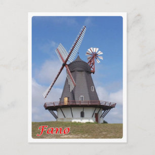 Denemarken - vuurtoren van Fanø - Briefkaart