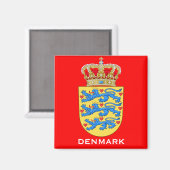 Denemarken Wapenmunt Gift Magnet Magneet (Voorkant / Achterkant)