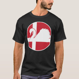 Denemarken Zwaan Deense nationale dierenvlag T-shirt