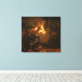 Denial of St. Peter, 1660 (olie op canvas) Canvas Afdruk (Insitu (Houten vloer))