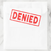 Denied Red Rubber Stamp Rechthoekige Sticker (Tas)