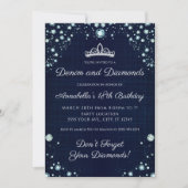 Denim and Diamonds Birthday Invitations Kaart (Voorkant)