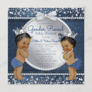 Denim and Diamonds Gender Reopenbaart Shower Kaart