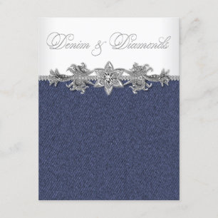 Denim and Diamonds Party Kaart