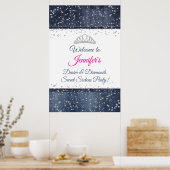 Denim, Argent Confetti, Diamond Tiara Affiche de b (Cuisine)