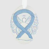 Denim Awareness Ribbon Angel Ornement (dos)