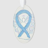 Denim Awareness Ribbon Angel Ornement (devant)