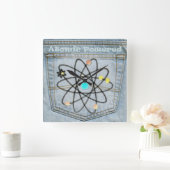 Denim Back Pocket "Atomic Powered" klok (Huis)