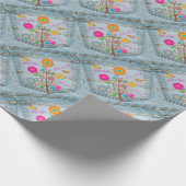 Denim Back Pocket Flowers Peace Love Hope Cadeaupapier (Hoek)