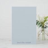 Denim blauw briefpapier (Staand voorkant)