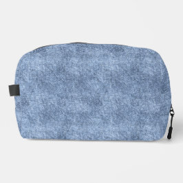 Denim Blauw Denim Patroon Toilettasje
