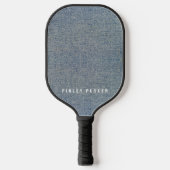 denim blauw spijkerbroek look pickleball paddle (Voorkant)