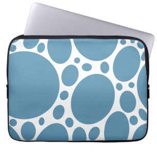 Denim Blauwe Bellen Laptop Sleeve