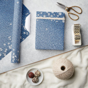Denim Blauwe Jeans Diamant Cadeaupapier