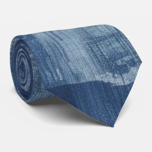 Denim Blauwe Stropdas