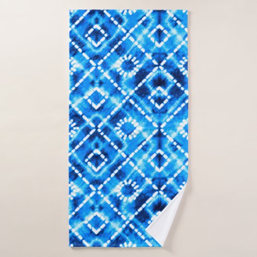 Denim bleu cravate die texture répéter motif moder (Serviette de bain)
