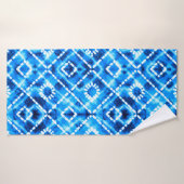 Denim bleu cravate die texture répéter motif moder (Serviette de bain)