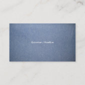 Denim bleu générique de modèle de carte de visite (Dos)