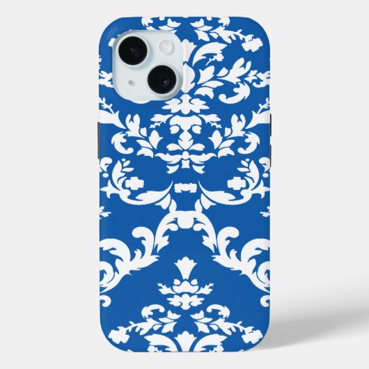 Denim Blue Bold Damask @ Emporiomoffa Case-Mate iPhone Case (Achterkant)