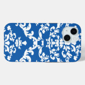 Denim Blue Bold Damask @ Emporiomoffa Case-Mate iPhone Case (Achterkant (horizontaal))