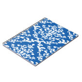 Denim Blue Bold Mod Damask Notitieboek (Linkerzijde)