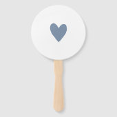 Denim Blue Boy Baby shower Aangepast Handwaaier (Achterkant)