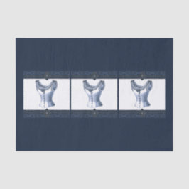 Denim Blue Bustier Tissuepapier