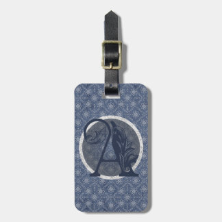 Denim Blue Decoratief Monogram Bagagelabel (ALL)