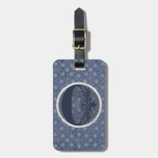 Denim Blue Decoratief Monogram "O" Bagagelabel