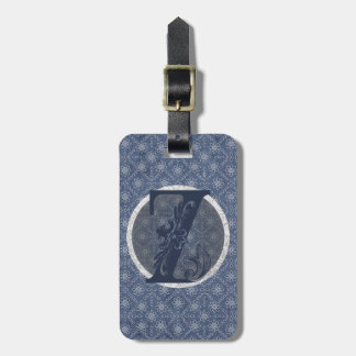 Denim Blue Decoratief Monogram "Z" Bagagelabel