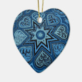 Denim Blue Folk Art Ornament (Links)