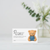 Denim Blue Jean Baby shower Luier Raffle Informatiekaartje (Staand voorkant)